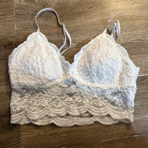 Elegant White Lace Bralette Women’s Size Small Padded